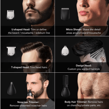 Load image into Gallery viewer, HATTEKER Pro Clipper Full Body Trimmer Razor 6 In 1 Beard  Shaver Nose trimmer
