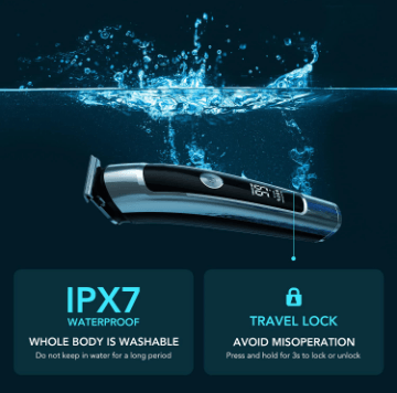 HATTEKER Pro Clipper Full Body Trimmer Razor 6 In 1 Beard  Shaver Nose trimmer - HATTEKER