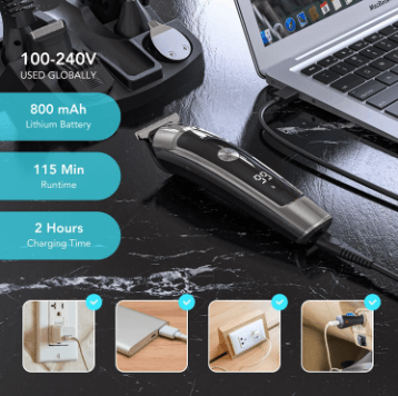 HATTEKER Pro Clipper Full Body Trimmer Razor 6 In 1 Beard  Shaver Nose trimmer - HATTEKER