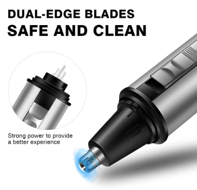 HATTEKER Nose Hair Trimmer 4 in 1 Multifunctional AA Battery Waterproof beard trimmer - HATTEKER