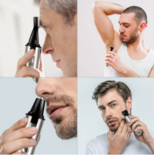 Load image into Gallery viewer, HATTEKER Nose Hair Trimmer 4 in 1 Multifunctional AA Battery Waterproof beard trimmer
