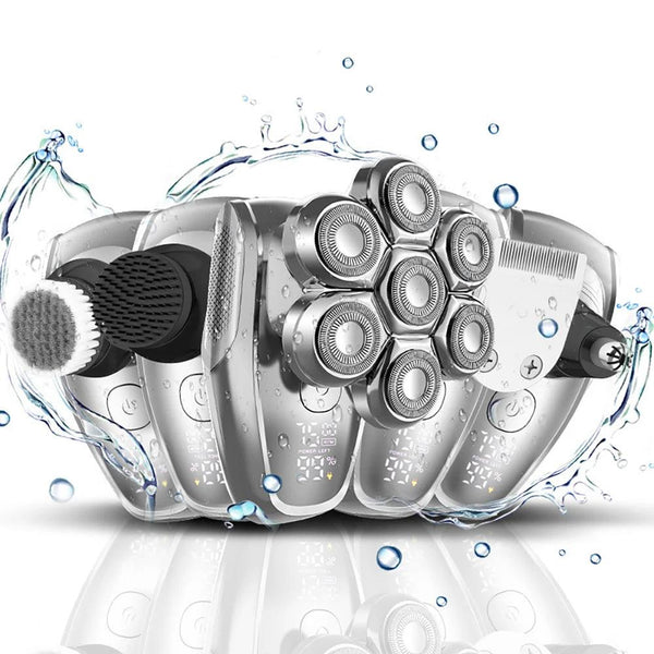 7D Floating heads Electric Razor for Men Upgrade 5 in 1 Shavers Multifunctional Bald Head