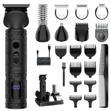 Load image into Gallery viewer, HATTEKER hair trimmer all in one 7 blades changeable Electric Baber Haircut body nose trimmer set
