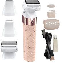 Load image into Gallery viewer, Electric Hair Removal for Women 3 in 1 Epilator Shaver for Legs Arms Underarms Bikini Public Hair Wet Dry Rechargeable

