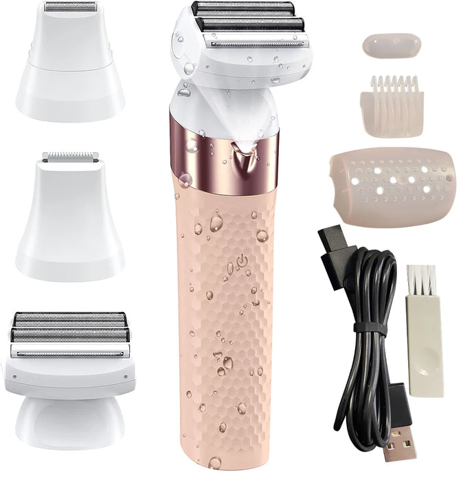 Electric Hair Removal for Women 3 in 1 Epilator Shaver for Legs Arms Underarms Bikini Public Hair Wet Dry Rechargeable