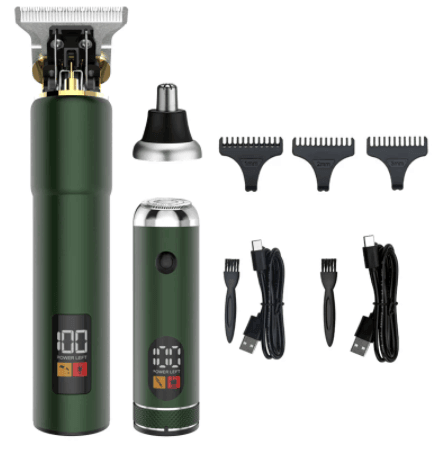 HATTEKER T-blade Hair Clippers 2 in 1 Nose trimmer Electric Hair Cut Machine Cordless - HATTEKER