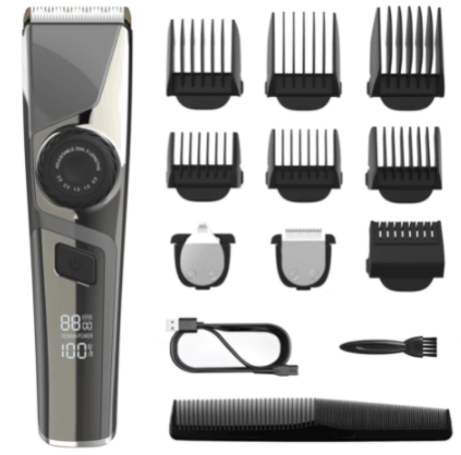 HATTEKER Professional Hair Trimmer Waterproof Men grooming kit Ceramic Blade 30903