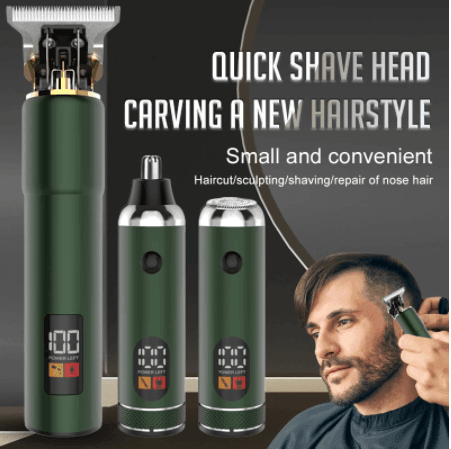 HATTEKER T-blade Hair Clippers 2 in 1 Nose trimmer Electric Hair Cut Machine Cordless - HATTEKER