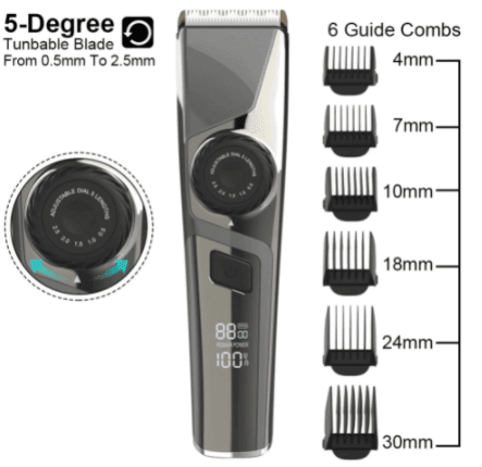 HATTEKER Professional Hair Trimmer Waterproof Men grooming kit Ceramic Blade 30903 - HATTEKER