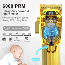 Load image into Gallery viewer, Hatteker Hair Clipper for Men  Professional Cutting Kit Barber Beard Trimmer with 8 Colorful Combs USB Rechargeable (Gold) - HATTEKER
