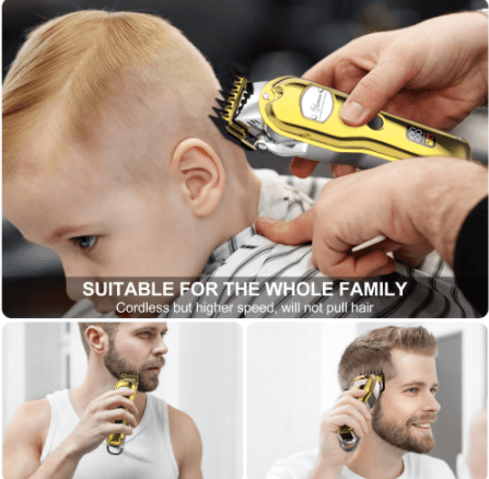 Hatteker Professional Trimmer Beard Precision Long Hair Waterproof  Gold - HATTEKER