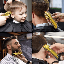 Load image into Gallery viewer, Hatteker Hair Clipper for Men  Professional Cutting Kit Barber Beard Trimmer with 8 Colorful Combs USB Rechargeable (Gold) - HATTEKER
