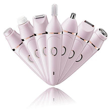 Load image into Gallery viewer, Electric Epilator For Women 7 in 1  Hair Remover Body Area Facial/Nose/Eyebrow/ /Leg/Armpit Shaver Rechargeable Waterproof - HATTEKER
