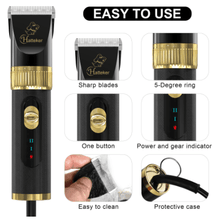 Load image into Gallery viewer, HATTEKER Professional Electric Dog Hair Cutter High Power Pet Cat Clipper - HATTEKER
