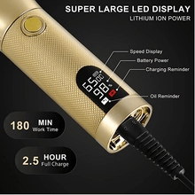 Load image into Gallery viewer, Hatteker Hair Clippers 0.1mm Beard Trimmer Cordless Gold Portable Rechargeable - HATTEKER
